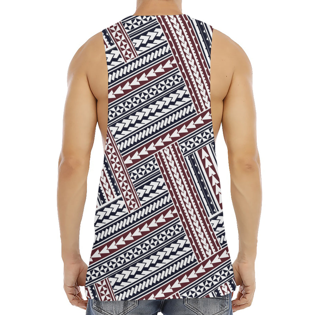 Maori Tribal Pattern Print Men's Muscle Tank Top