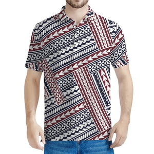 Maori Tribal Pattern Print Men's Polo Shirt