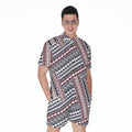 Maori Tribal Pattern Print Men's Romper