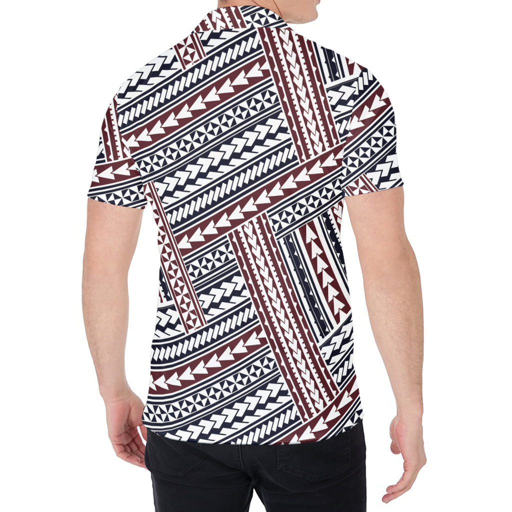 Maori Tribal Pattern Print Men's Shirt