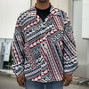 Maori Tribal Pattern Print Men's Shirt Jacket