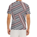 Maori Tribal Pattern Print Men's Short Sleeve Rash Guard