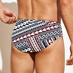 Maori Tribal Pattern Print Men's Swim Briefs