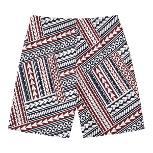 Maori Tribal Pattern Print Men's Swim Trunks