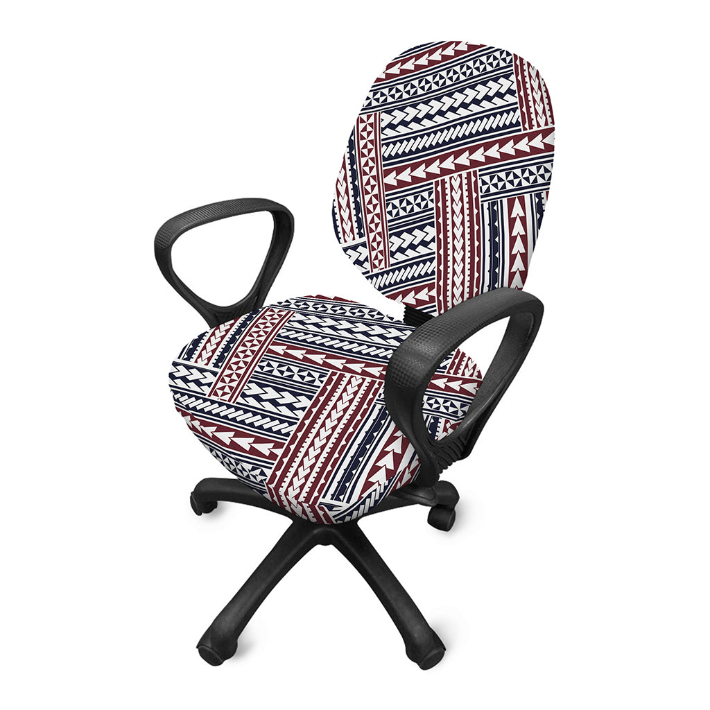 Maori Tribal Pattern Print Office Chair Cover