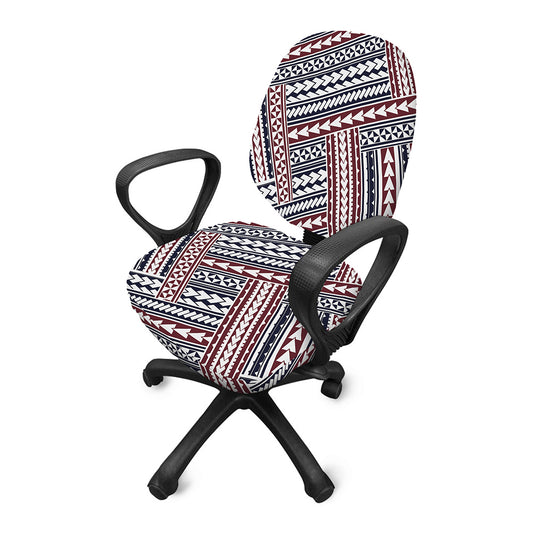 Maori Tribal Pattern Print Office Chair Cover