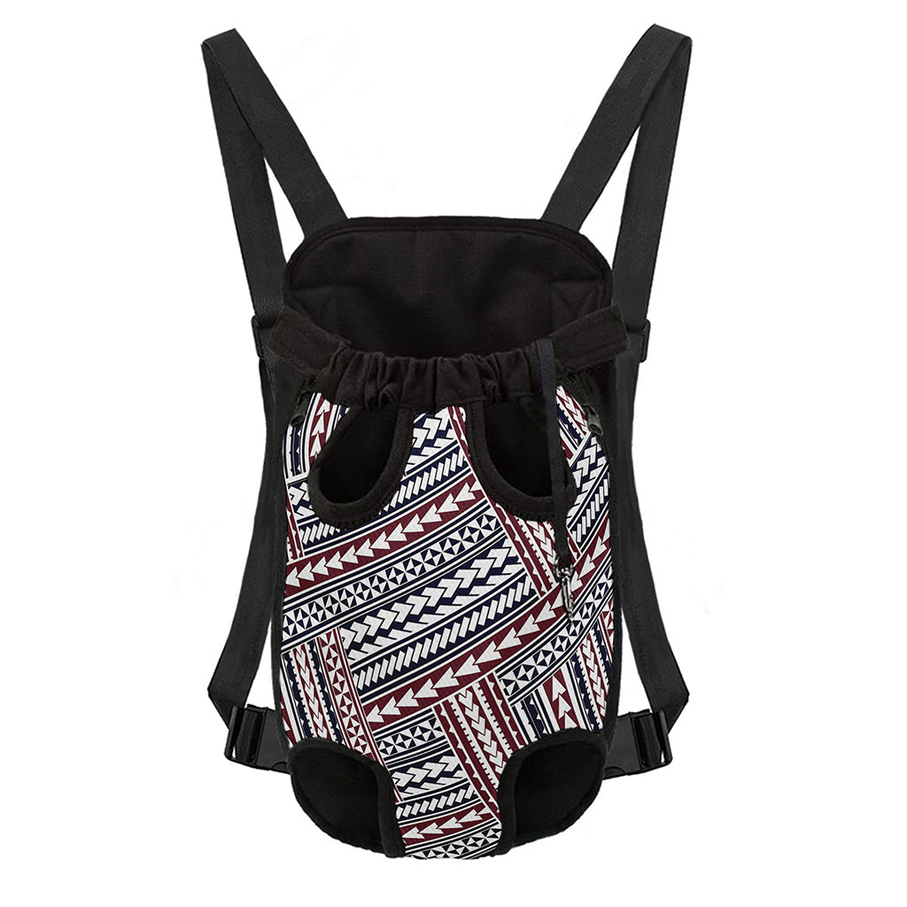 Maori Tribal Pattern Print Pet Carrier Backpack