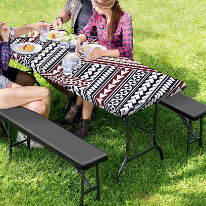 Maori Tribal Pattern Print Picnic Table Cover