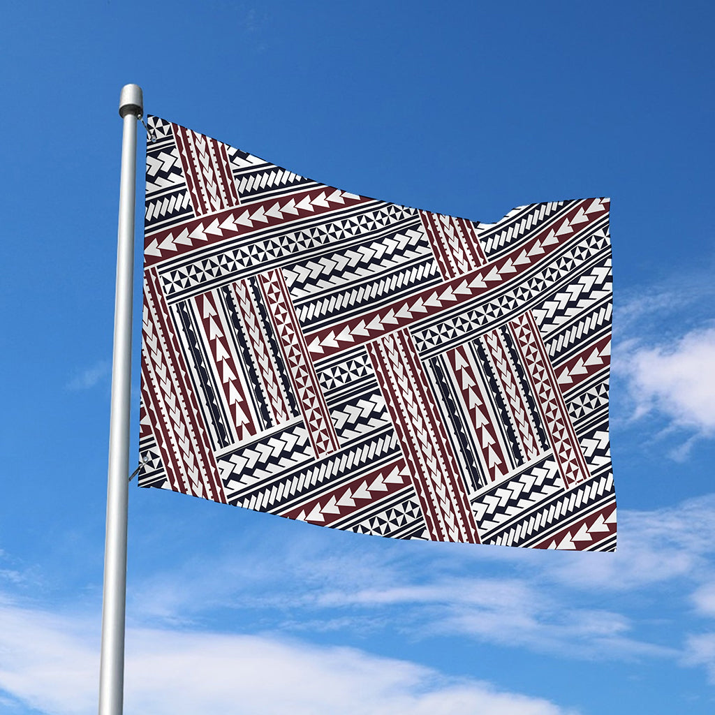 Maori Tribal Pattern Print Polyester Flag