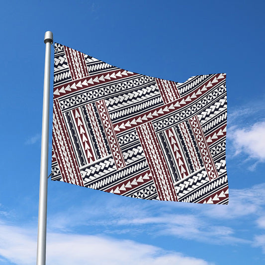 Maori Tribal Pattern Print Polyester Flag