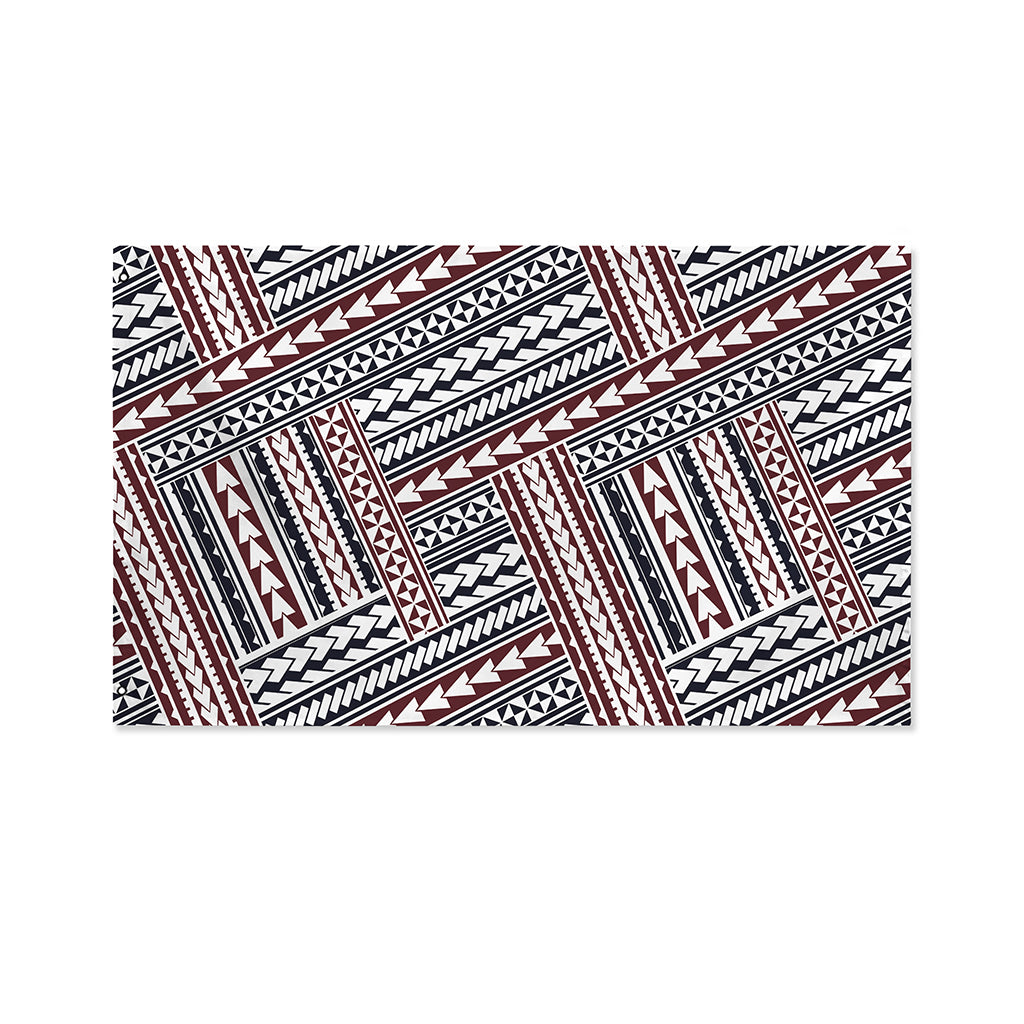 Maori Tribal Pattern Print Polyester Flag