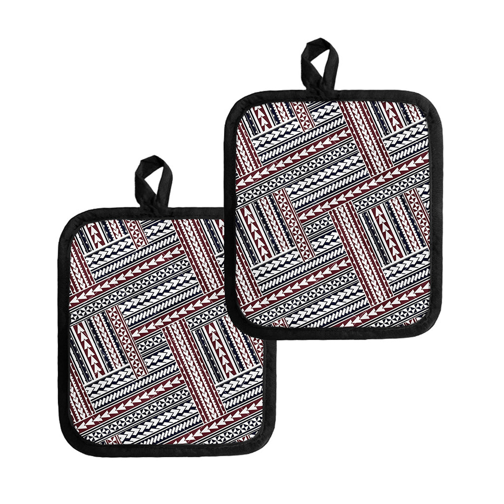 Maori Tribal Pattern Print Pot Holders