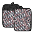 Maori Tribal Pattern Print Pot Holders With Pocket