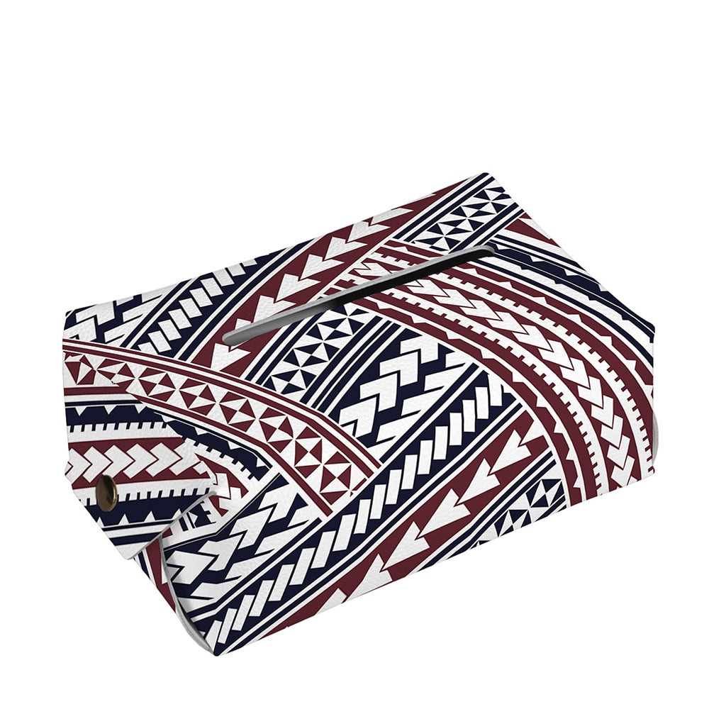 Maori Tribal Pattern Print Rectangle Tissue Box Cover