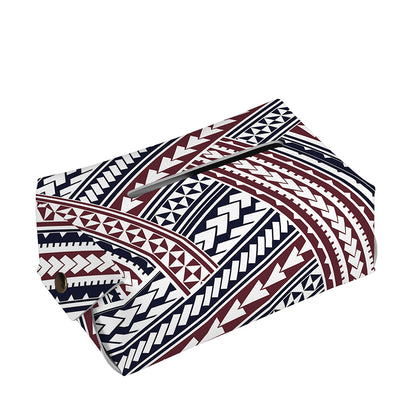 Maori Tribal Pattern Print Rectangle Tissue Box Cover
