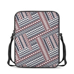 Maori Tribal Pattern Print Rectangular Crossbody Bag