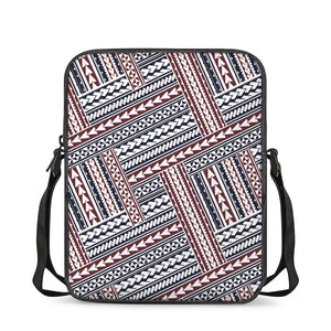 Maori Tribal Pattern Print Rectangular Crossbody Bag