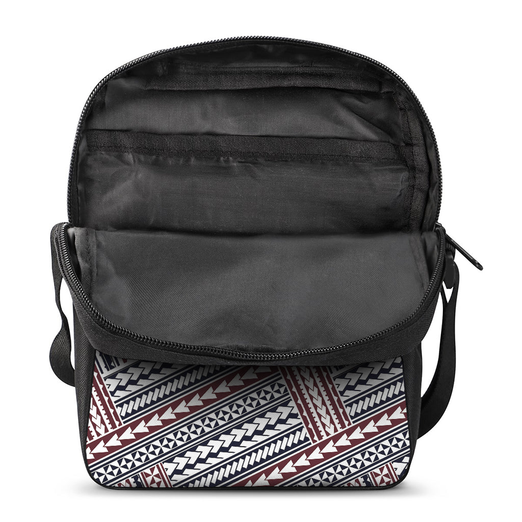 Maori Tribal Pattern Print Rectangular Crossbody Bag