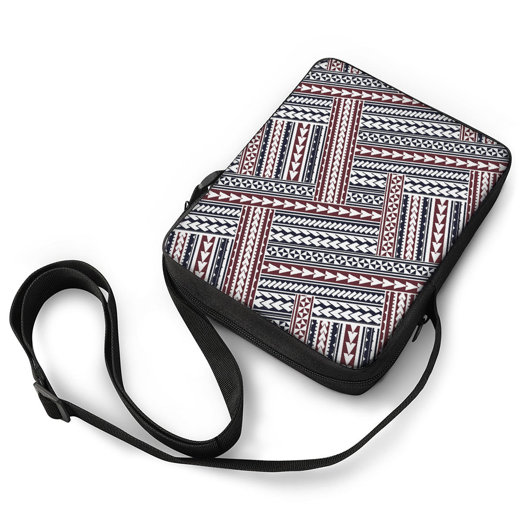 Maori Tribal Pattern Print Rectangular Crossbody Bag