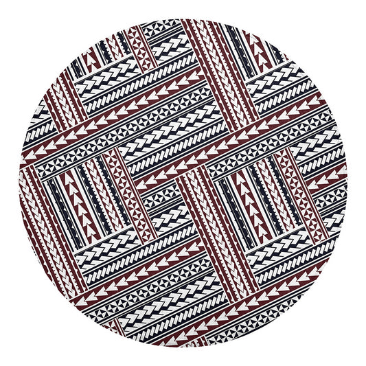 Maori Tribal Pattern Print Round Blanket