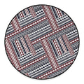 Maori Tribal Pattern Print Round Floor Mat