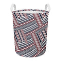 Maori Tribal Pattern Print Round Laundry Basket