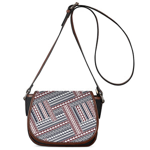 Maori Tribal Pattern Print Saddle Bag