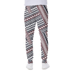 Maori Tribal Pattern Print Scuba Joggers