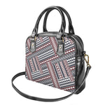 Maori Tribal Pattern Print Shoulder Handbag