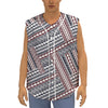 Maori Tribal Pattern Print Sleeveless Baseball Jersey