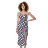 Maori Tribal Pattern Print Slim Fit Midi Cami Dress