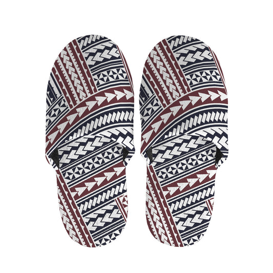 Maori Tribal Pattern Print Slippers