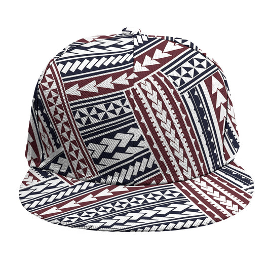 Maori Tribal Pattern Print Snapback Cap