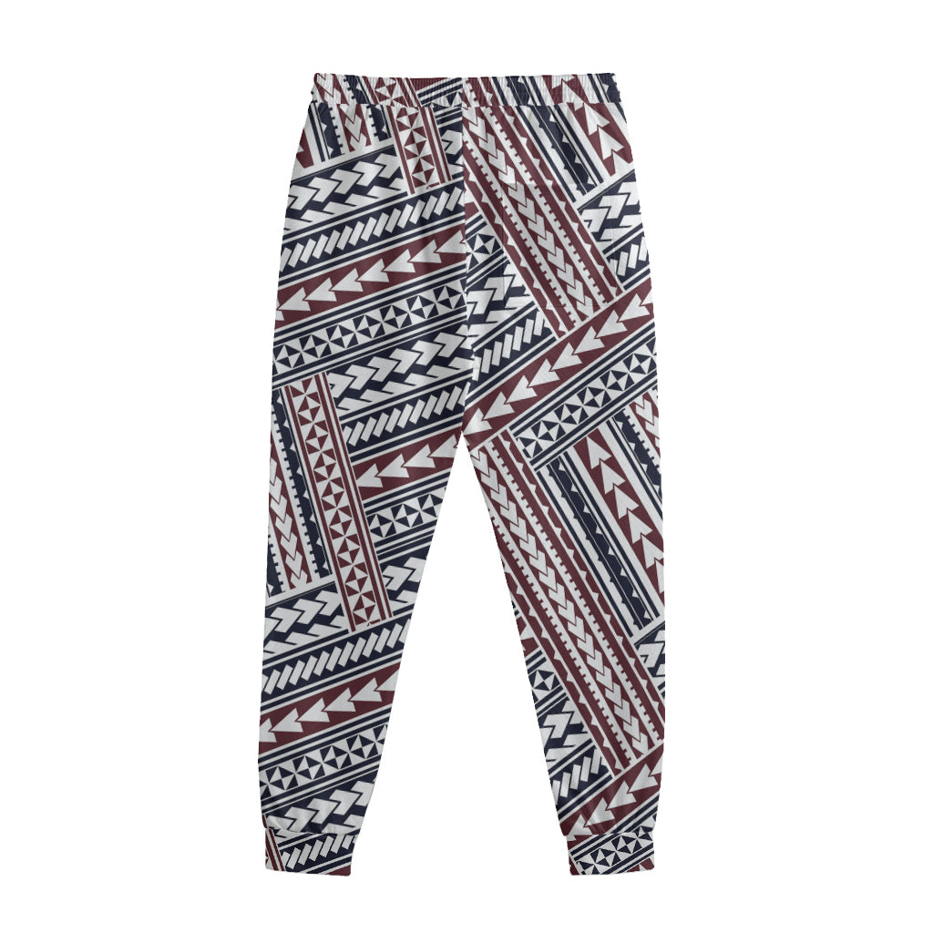 Maori Tribal Pattern Print Sweatpants