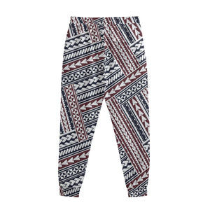 Maori Tribal Pattern Print Sweatpants