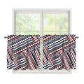 Maori Tribal Pattern Print Tier Curtains