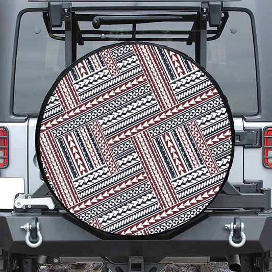 Maori Tribal Pattern Print Tire Cover