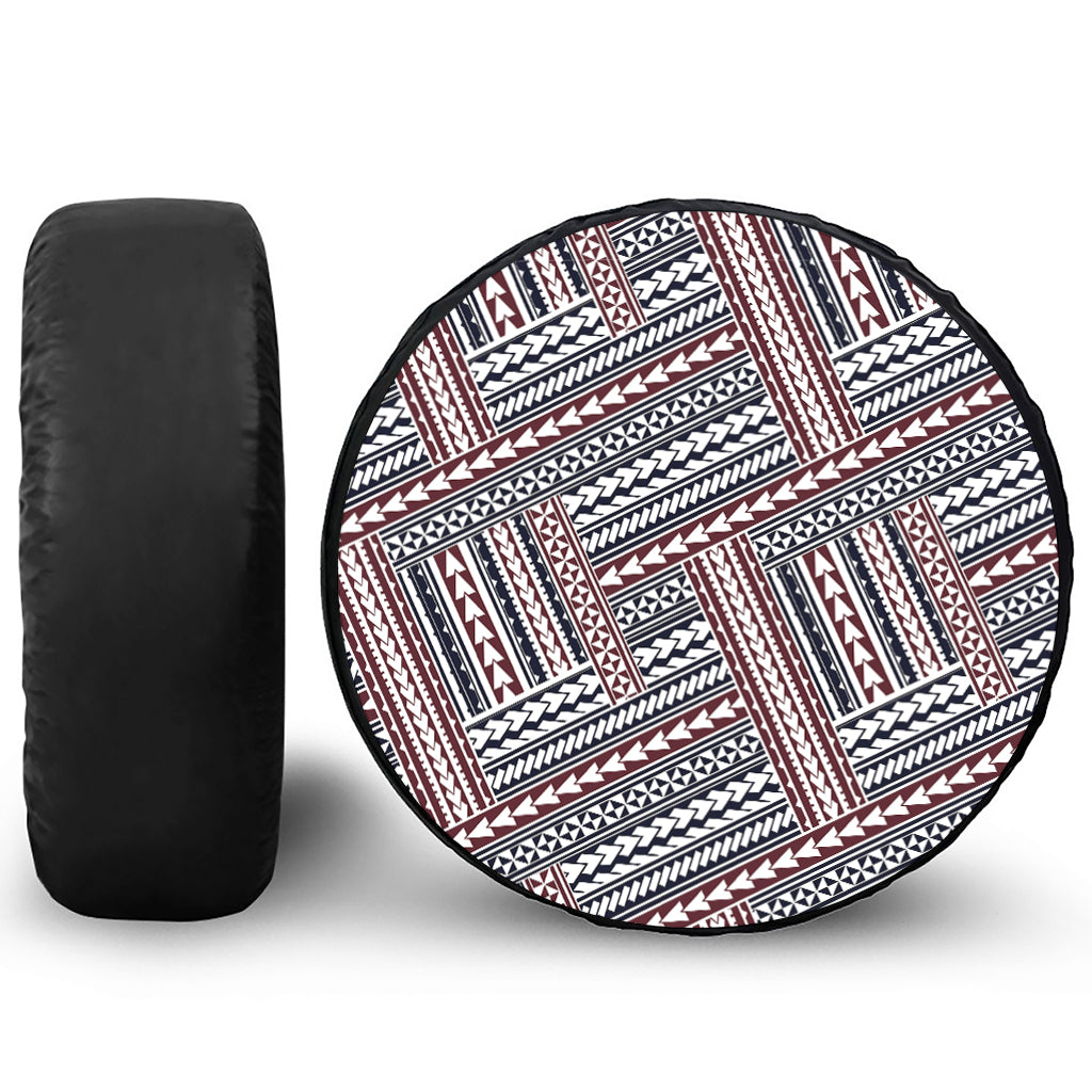 Maori Tribal Pattern Print Tire Cover