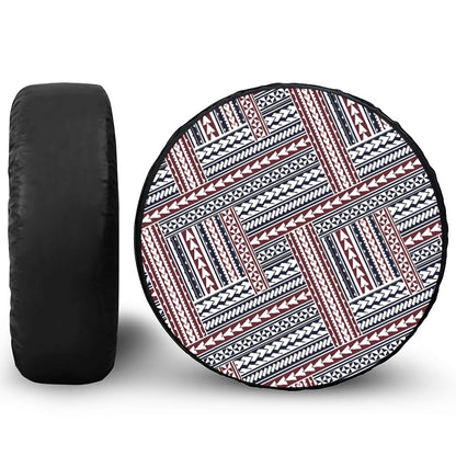 Maori Tribal Pattern Print Tire Cover