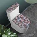 Maori Tribal Pattern Print Toilet Lid And Tank Cover Set