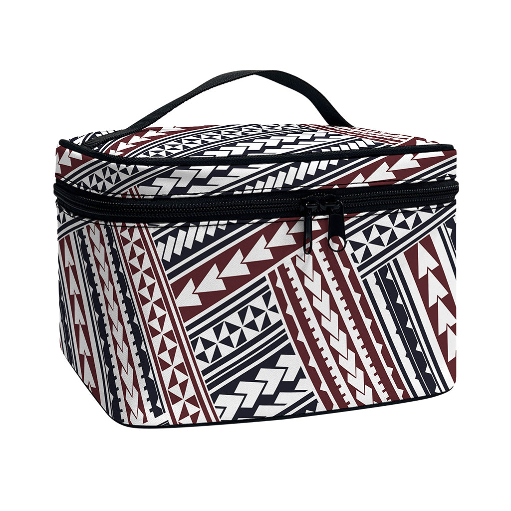 Maori Tribal Pattern Print Travel Makeup Bag