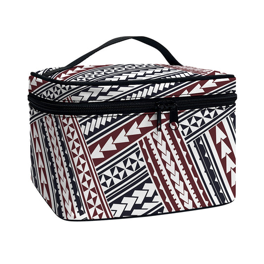 Maori Tribal Pattern Print Travel Makeup Bag