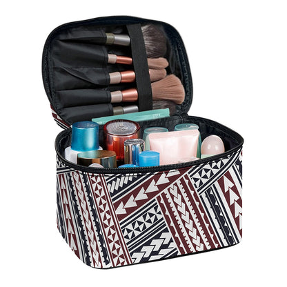 Maori Tribal Pattern Print Travel Makeup Bag