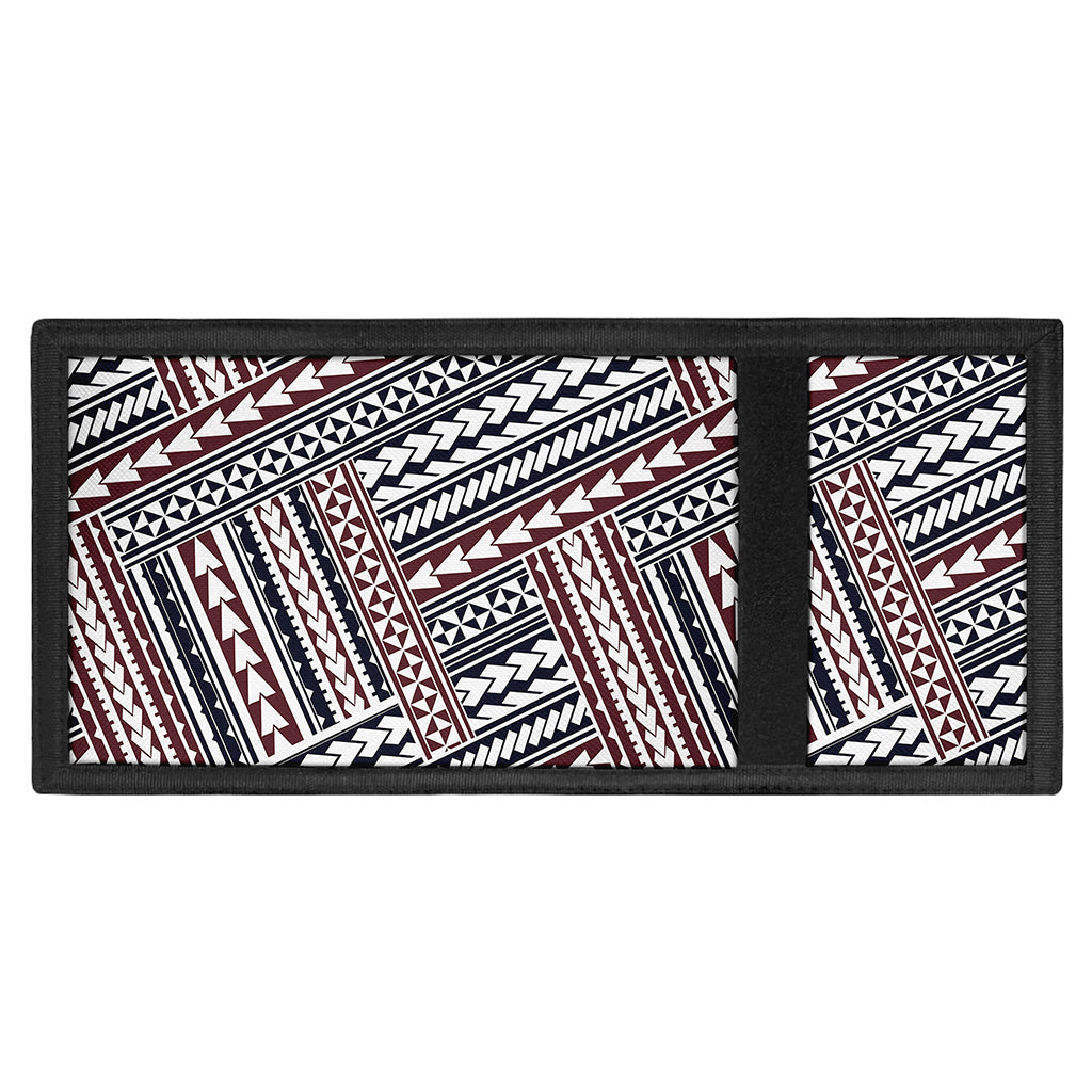 Maori Tribal Pattern Print Trifold Wallet