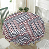 Maori Tribal Pattern Print Waterproof Round Tablecloth