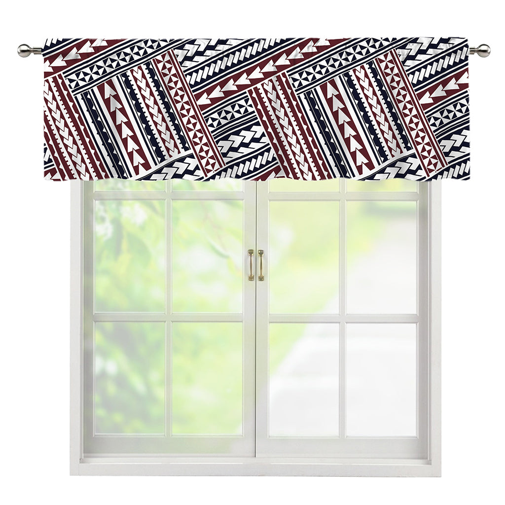 Maori Tribal Pattern Print Window Valance