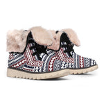 Maori Tribal Pattern Print Winter Boots