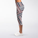 Maori Tribal Pattern Print Women's Capri Leggings