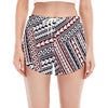 Maori Tribal Pattern Print Women's Split Running Shorts