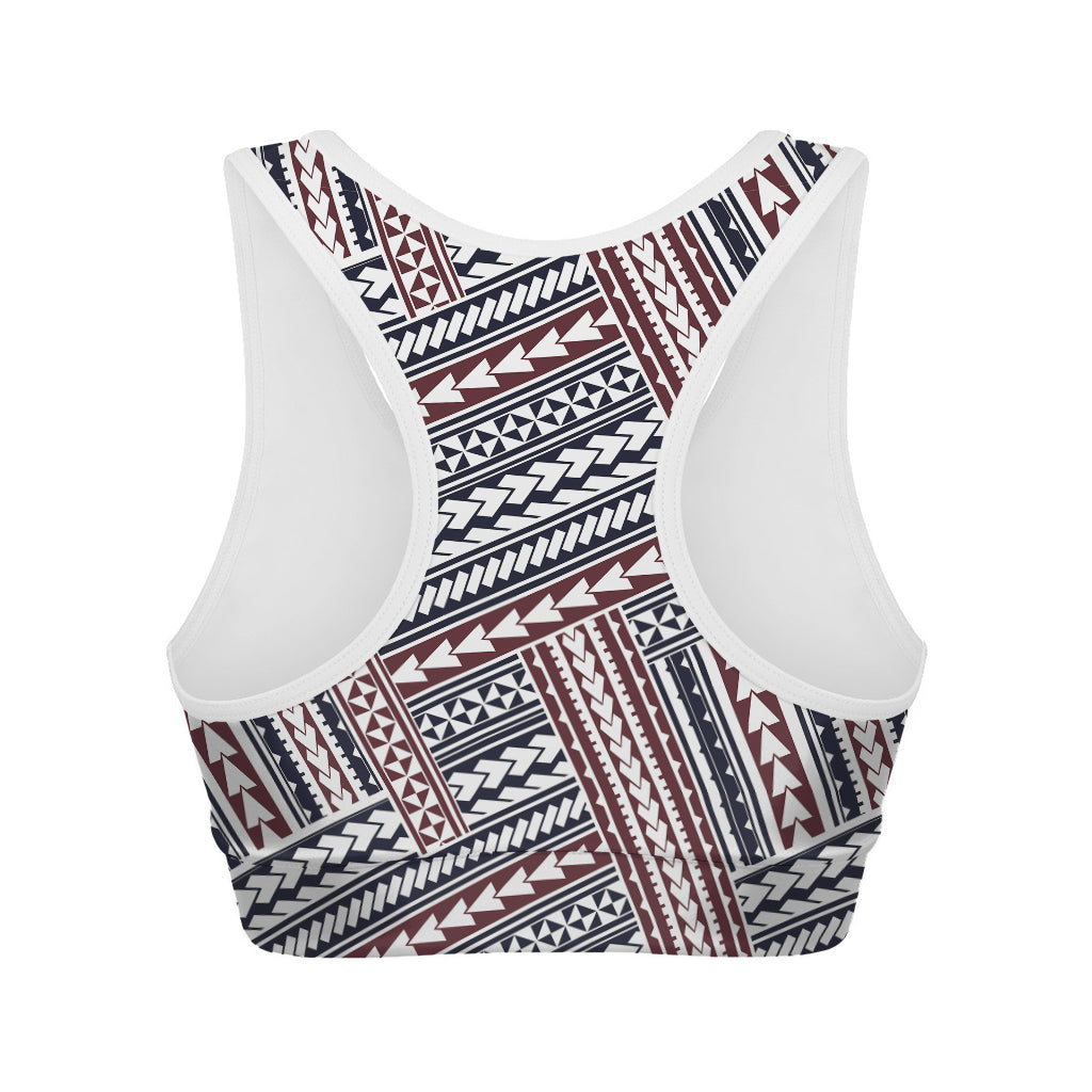 Maori Tribal Pattern Print Women's Sports Bra